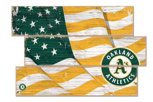 Wholesale MLB1028-Flag 3 Plank (Todd's Resize) / M1028-Oakland Athletics