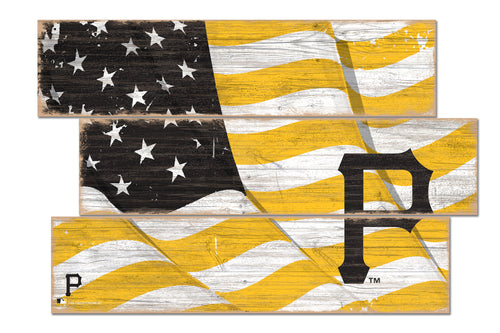 Wholesale MLB1028-Flag 3 Plank / M1028-Pittsburgh Pirates