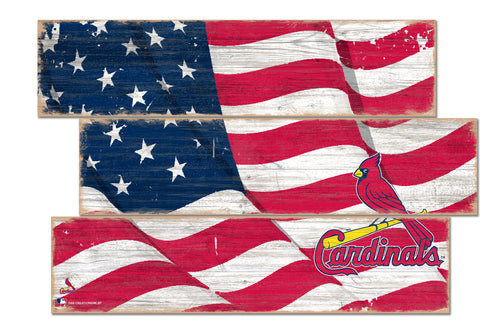 Wholesale MLB1028-Flag 3 Plank (Todd's Resize) / M1028-St. Louis Cardinals