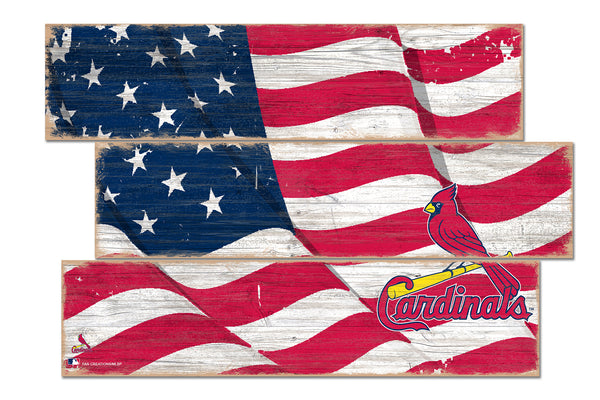Wholesale MLB1028-Flag 3 Plank / M1028-St. Louis Cardinals