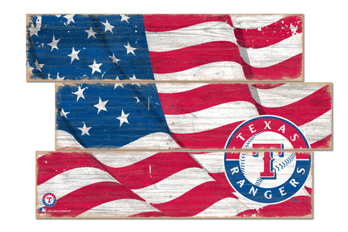 Wholesale MLB1028-Flag 3 Plank (Todd's Resize) / M1028-Texas Rangers