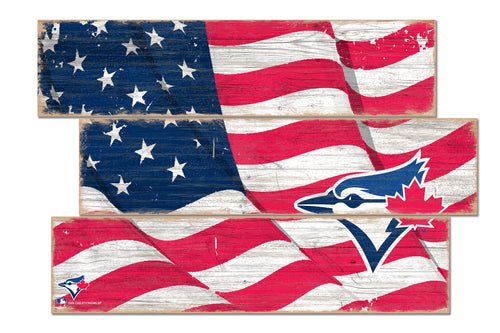 Wholesale MLB1028-Flag 3 Plank / M1028-Toronto Blue Jays