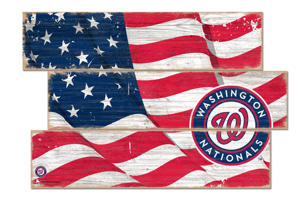 Wholesale MLB1028-Flag 3 Plank (Todd's Resize) / M1028-Washington Nationals