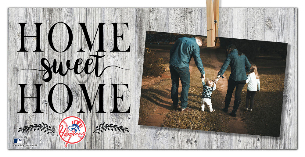 Wholesale MLB1030-Home Sweet Home Clothespin Frame / M1030-New York Yankees