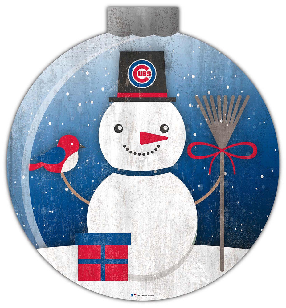Wholesale MLB1031-Snow Globe 12in Wall Art / M1031-Chicago Cubs