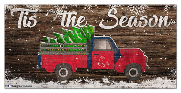 Wholesale MLB1032-Tis the Season Truck 6x12 / M1032-Boston Red Sox