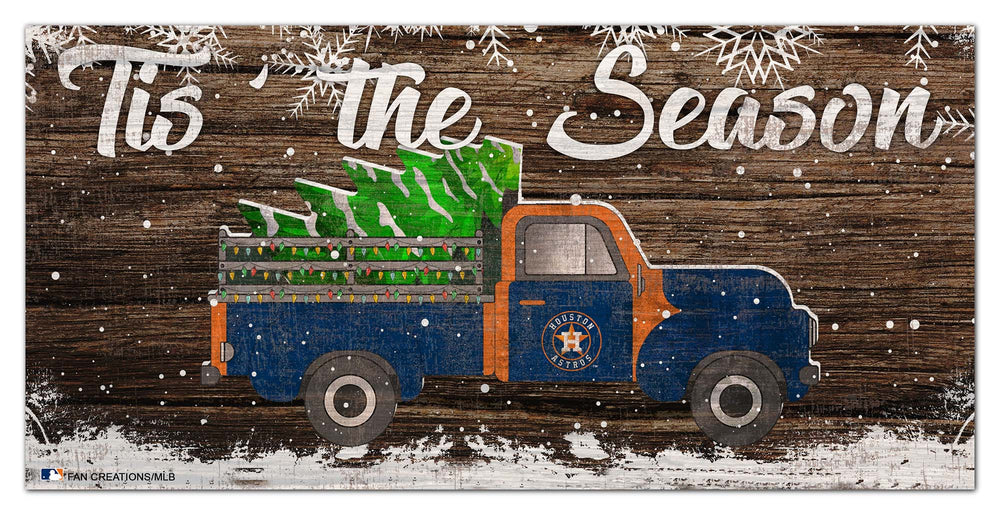 Wholesale MLB1032-Tis the Season Truck 6x12 / M1032-Houston Astros