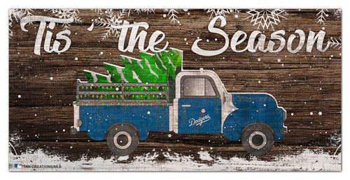 Wholesale MLB1032-Tis the Season Truck 6x12 / M1032-Los Angeles Dodgers