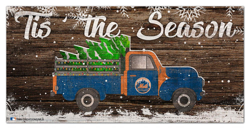 Wholesale MLB1032-Tis the Season Truck 6x12 / M1032-New York Mets