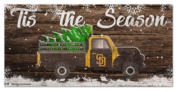 Wholesale MLB1032-Tis the Season Truck 6x12 / M1032-San Diego Padres