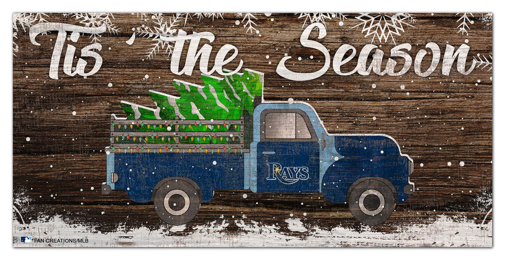Wholesale MLB1032-Tis the Season Truck 6x12 / M1032-Tampa Bay Rays
