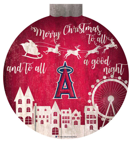 Wholesale MLB1033-Santa Village 12 in Wall Art / M1033-Los Angeles Angels