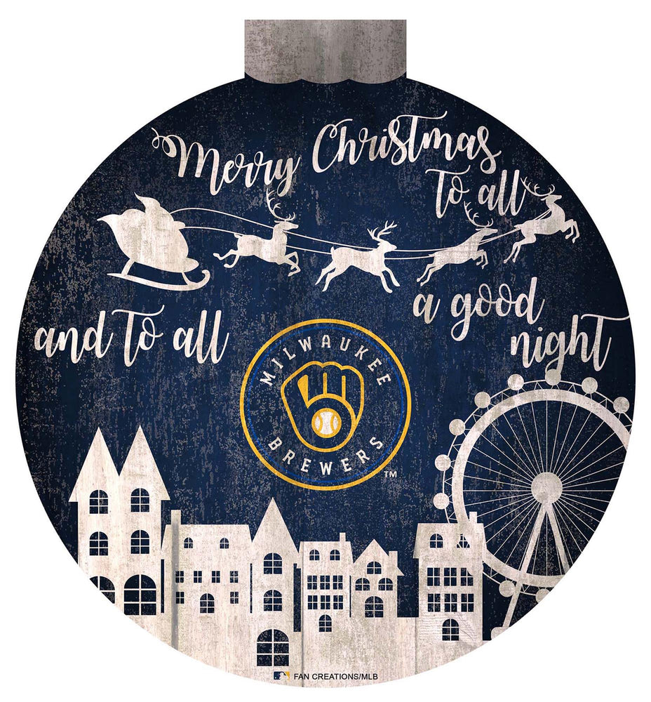 Wholesale MLB1033-Santa Village 12 in Wall Art / M1033-Milwaukee Brewers