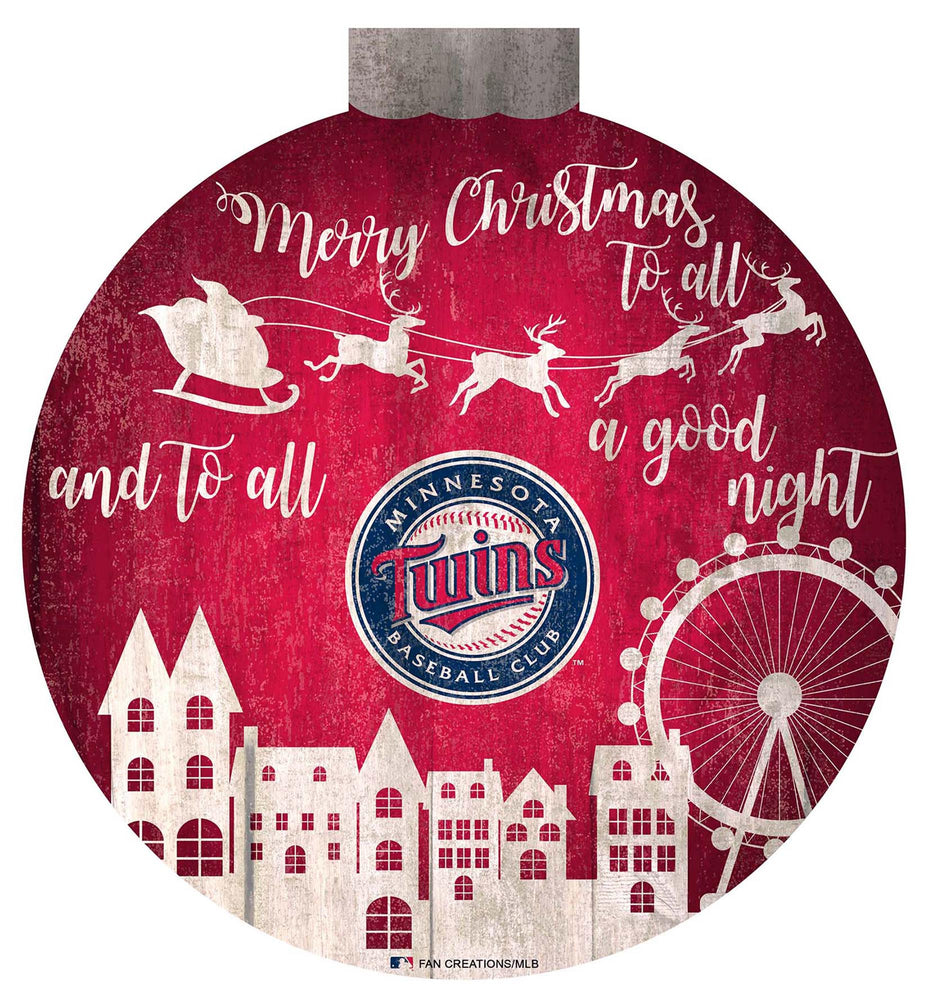 Wholesale MLB1033-Santa Village 12 in Wall Art / M1033-Minnesota Twins