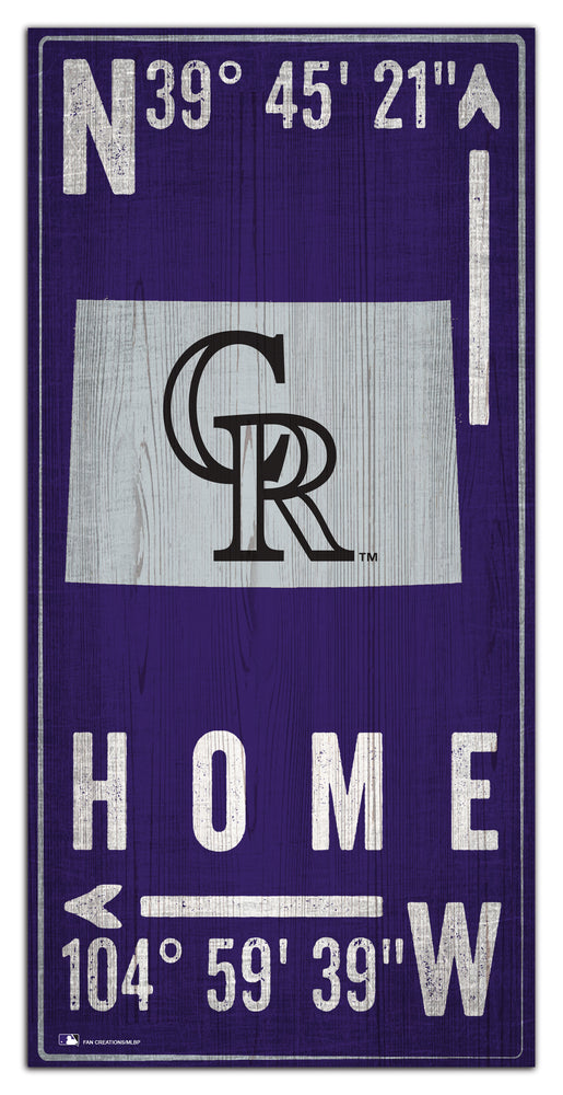 Wholesale MLB1034-Coordinates 6x12 / M1034-Colorado Rockies