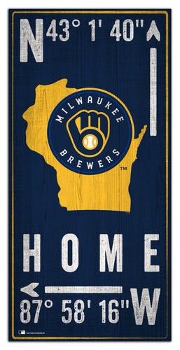 Wholesale MLB1034-Coordinates 6x12 / M1034-Milwaukee Brewers