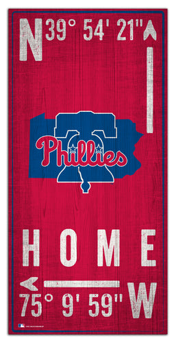 Wholesale MLB1034-Coordinates 6x12 / M1034-Philadelphia Phillies