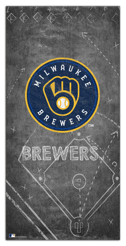 Wholesale MLB1035-Chalk Playbook 6x12 / M1035-Milwaukee Brewers