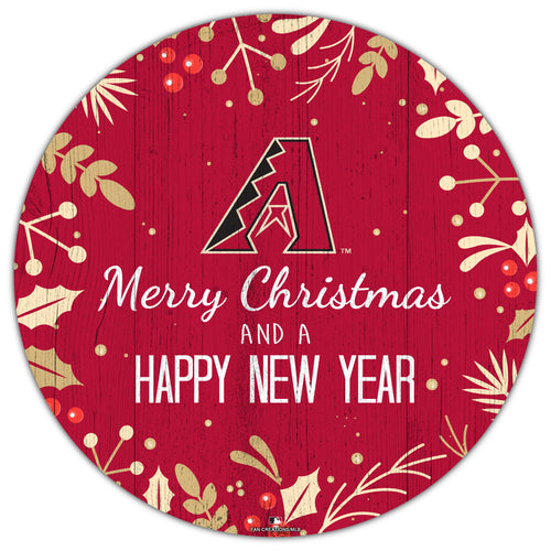 Wholesale MLB1049-Merry Christmas New Year 12in Circle / M1049-Arizona Diamondbacks