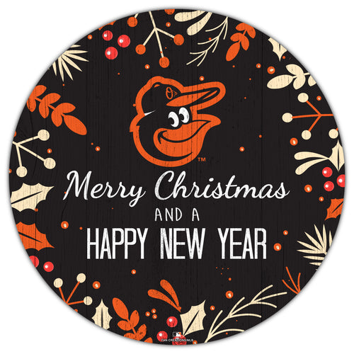 Wholesale MLB1049-Merry Christmas New Year 12in Circle / M1049-Baltimore Orioles