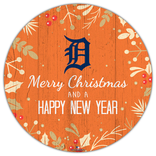 Wholesale MLB1049-Merry Christmas New Year 12in Circle / M1049-Detroit Tigers