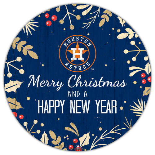 Wholesale MLB1049-Merry Christmas New Year 12in Circle / M1049-Houston Astros