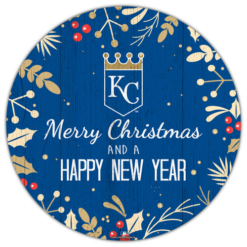 Wholesale MLB1049-Merry Christmas New Year 12in Circle / M1049-Kansas City Royals