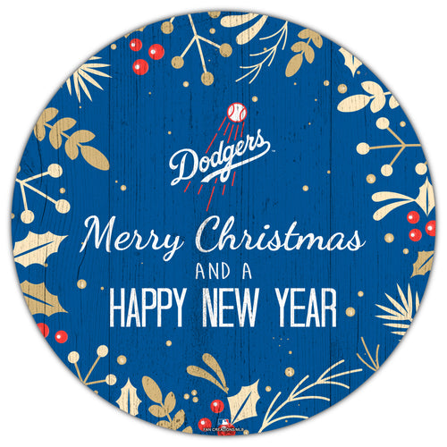 Wholesale MLB1049-Merry Christmas New Year 12in Circle / M1049-Los Angeles Dodgers