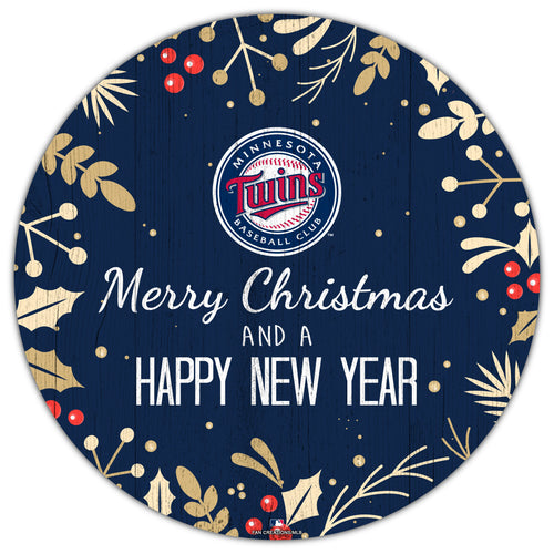 Wholesale MLB1049-Merry Christmas New Year 12in Circle / M1049-Minnesota Twins