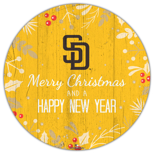 Wholesale MLB1049-Merry Christmas New Year 12in Circle / M1049-San Diego Padres