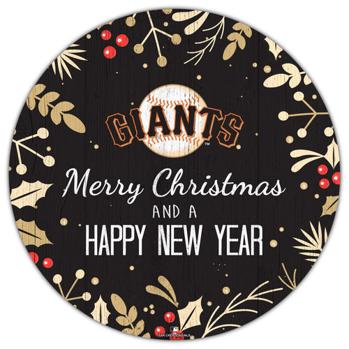 Wholesale MLB1049-Merry Christmas New Year 12in Circle / M1049-San Francisco Giants