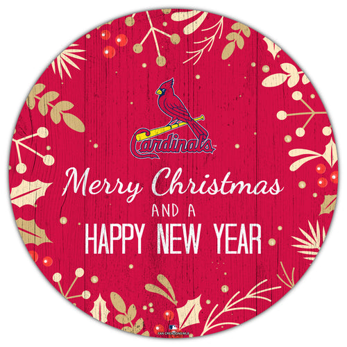 Wholesale MLB1049-Merry Christmas New Year 12in Circle / M1049-St. Louis Cardinals