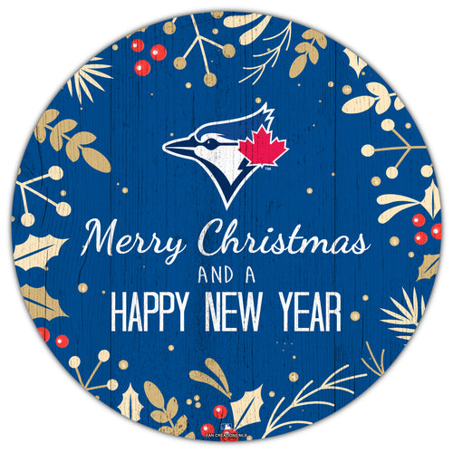 Wholesale MLB1049-Merry Christmas New Year 12in Circle / M1049-Toronto Blue Jays