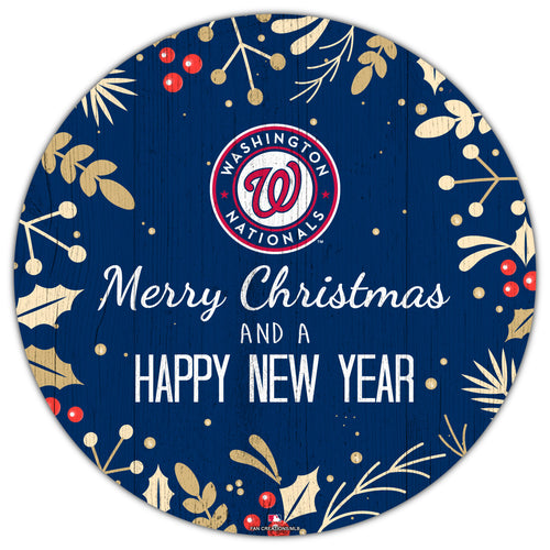 Wholesale MLB1049-Merry Christmas New Year 12in Circle / M1049-Washington Nationals