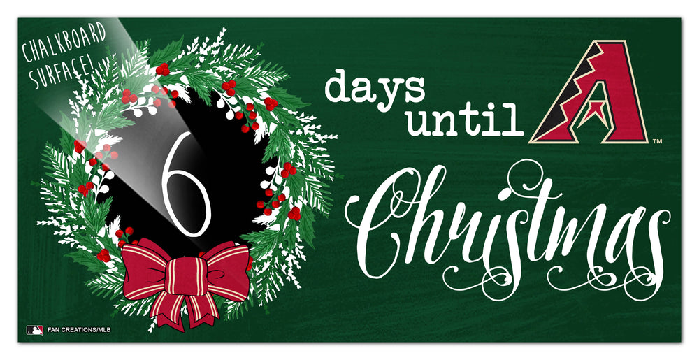 Wholesale MLB1050-Chalk Christmas Countdown 6x12 / M1050-Arizona Diamondbacks
