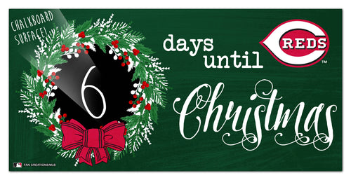 Wholesale MLB1050-Chalk Christmas Countdown 6x12 / M1050-Cincinnati Reds