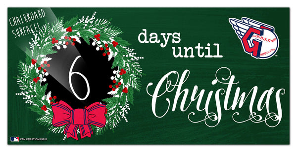 Wholesale MLB1050-Chalk Christmas Countdown 6x12 / M1050-Cleveland Guardians