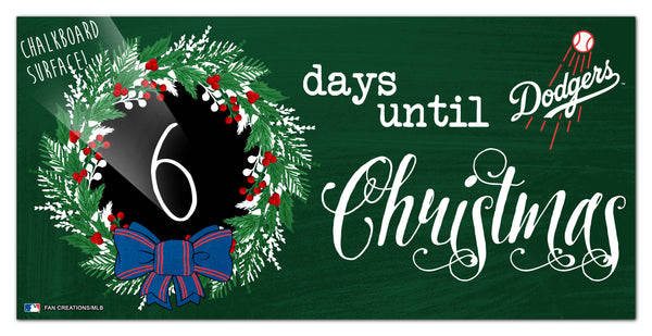 Wholesale MLB1050-Chalk Christmas Countdown 6x12 / M1050-Los Angeles Dodgers