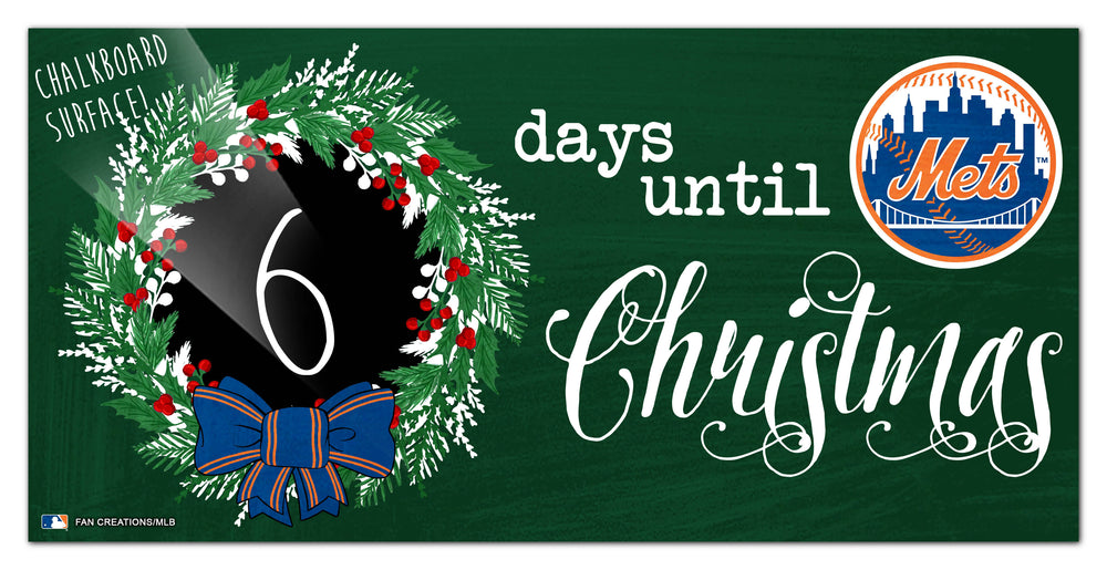 Wholesale MLB1050-Chalk Christmas Countdown 6x12 / M1050-New York Mets