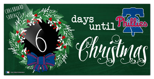 Wholesale MLB1050-Chalk Christmas Countdown 6x12 / M1050-Philadelphia Phillies