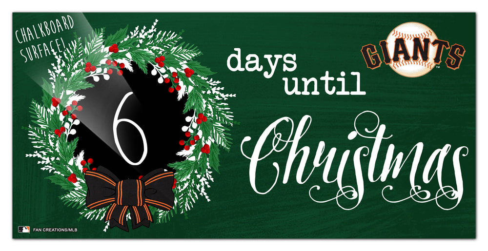 Wholesale MLB1050-Chalk Christmas Countdown 6x12 / M1050-San Francisco Giants