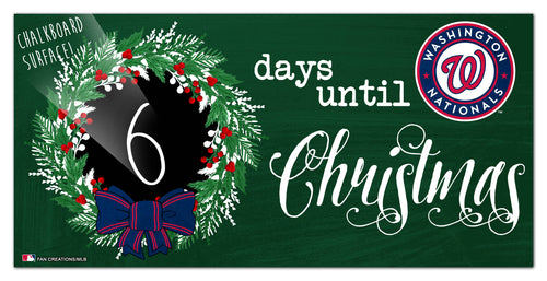 Wholesale MLB1050-Chalk Christmas Countdown 6x12 / M1050-Washington Nationals