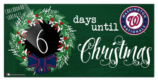 Wholesale MLB1050-Chalk Christmas Countdown 6x12 / M1050-Washington Nationals