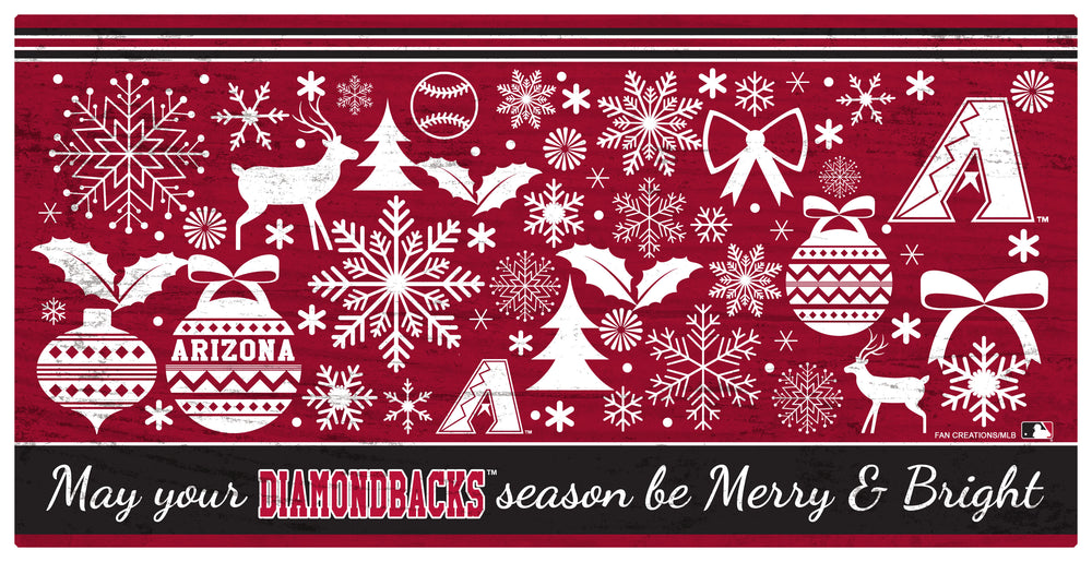 Wholesale MLB1052-Merry and Bright 6x12 / M1052-Arizona Diamondbacks