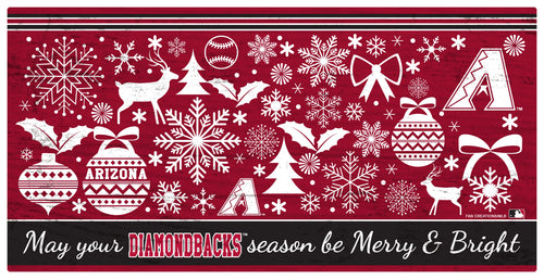 Wholesale MLB1052-Merry and Bright 6x12 / M1052-Arizona Diamondbacks