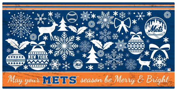 Wholesale MLB1052-Merry and Bright 6x12 / M1052-New York Met