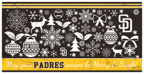 Wholesale MLB1052-Merry and Bright 6x12 / M1052-San Diego Padres