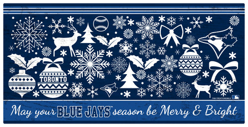 Wholesale MLB1052-Merry and Bright 6x12 / M1052-Toronto Blue Jays