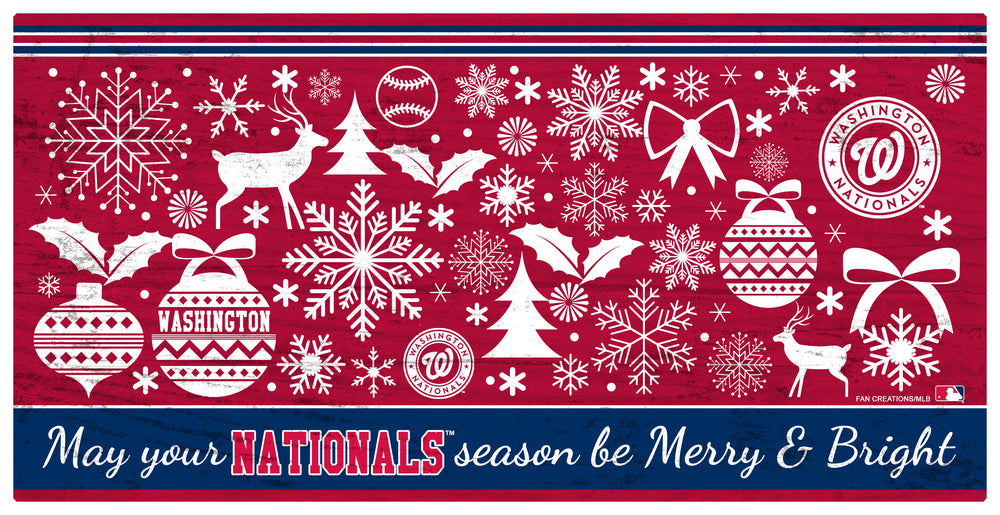 Wholesale MLB1052-Merry and Bright 6x12 / M1052-Washington Nationals