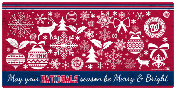 Wholesale MLB1052-Merry and Bright 6x12 / M1052-Washington Nationals